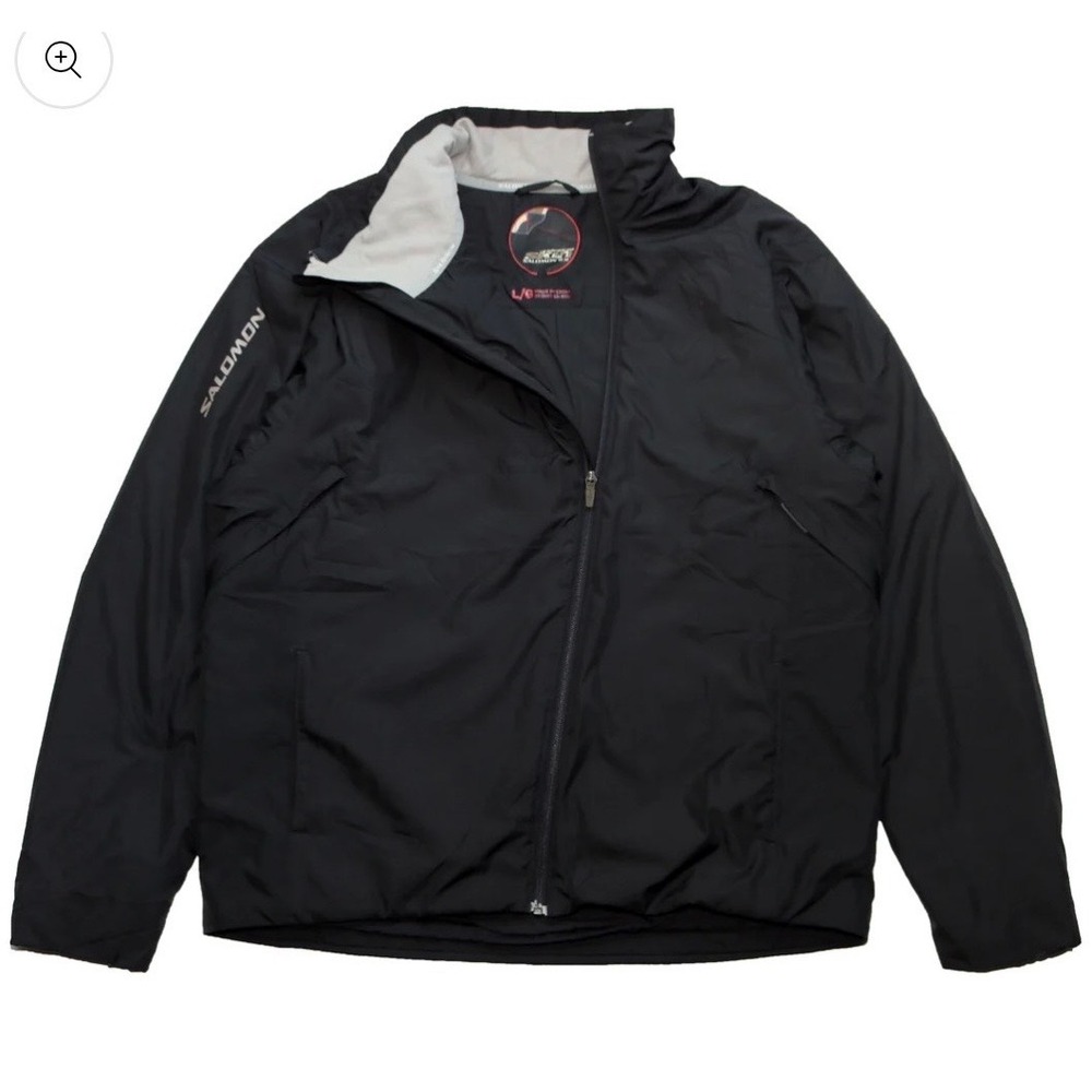 Salomon Jacket Womens S Black Advanced Skin Padded Full Zip Outdoor Sporty‎